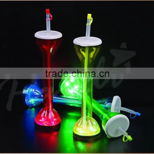 Hotsale Led Light in the Dark Plastic Beer Drinking Yard Glass photo-3
