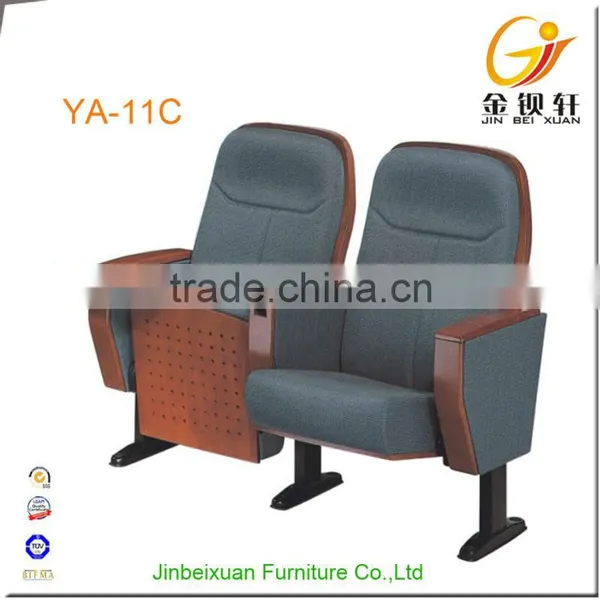 Fabric Auditorium and Hall Seating Church Chair With Wood Armrest YA-11 photo-3