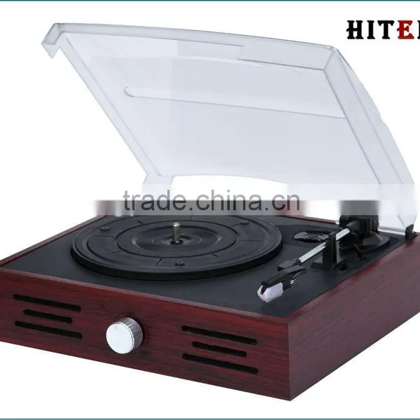 Retro Turntable Player With Speakers