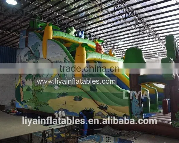 EN14960 New Inflatable Slide With Jungle,inflatable Dragon Slide photo-2
