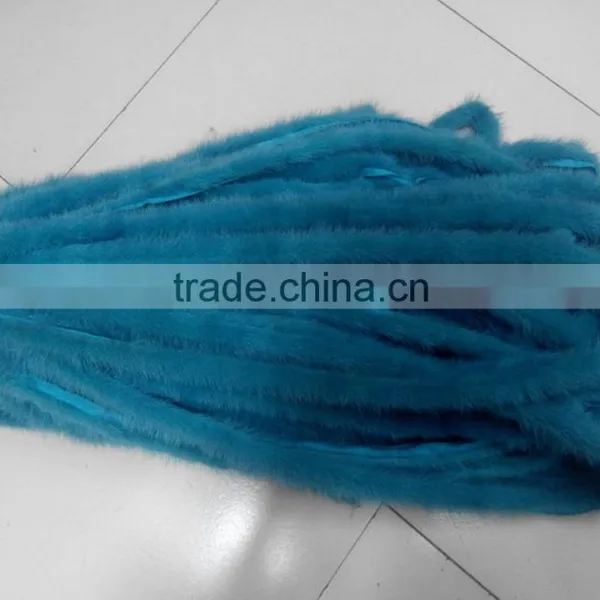 China Wholesale Dye Mink Fur Strip / Fur Collar / Real White Mink Fur Trimming photo-5