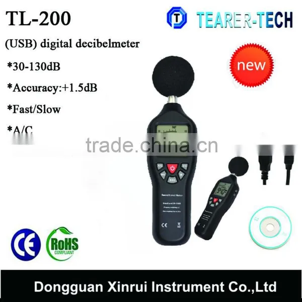 CE Approved Factory 30 to 130dB Sound Meters / Noise Meters / Sound Level Datalogger With Accuracy 1.5dB photo-2