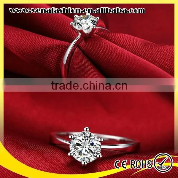 China Factory Direct Sale Diamond cz 925 Sterling Silver Rings photo-4