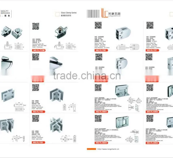 Glass Bracket Zinc Alloy Glass Clamps Glass Shelf Bracket photo-2
