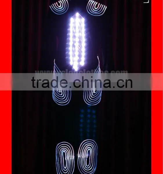 RGB Colorful Led Robot Suit,stage Show Light up Robot Costumes for Sale,fiber Optic Clothing Jacket for Performance photo-3