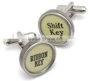 Black Typewriter Key Cufflinks