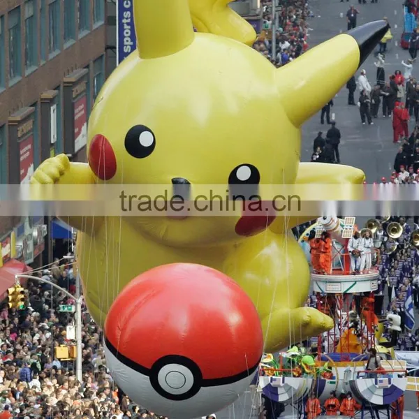 LED Giant Inflatable Pikachu Toy With Rope for Promotion