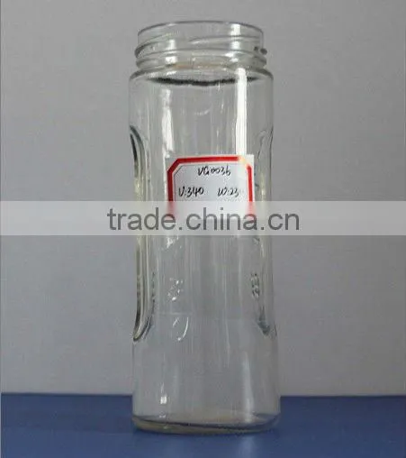 340ml Round Clear Glass Jar