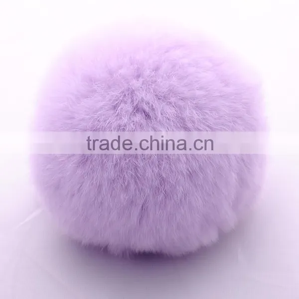 >>>Original Cute Rex Rabbit Fur Ball Charm Without Chain Bulk Smooth Unisex Key Ring or Bag Soft Toy Gift Pom Pom Keychain/ photo-2