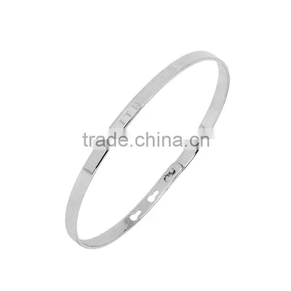 Memories Bangles With Customize Design Word 'FAITH' With 4mm/7mm Width