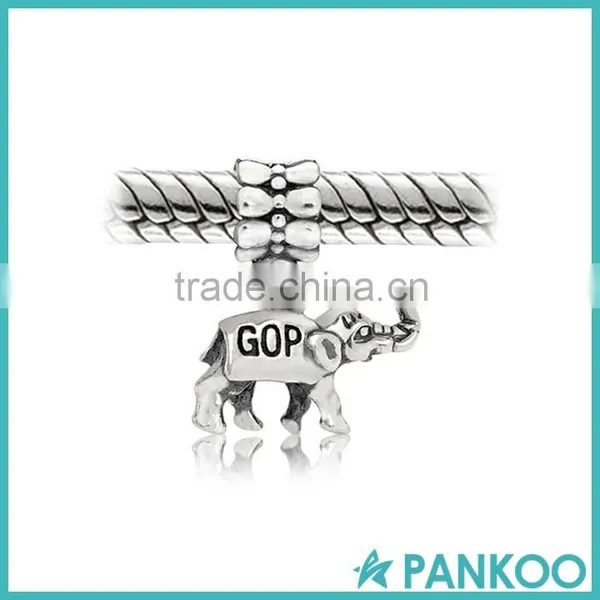 S925 Bling Jewelry Sterling Silver Elephant Pendant Fashion Style