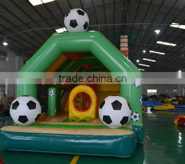 2016 Sunjoy New Design Giant Green Football Inflatable Combo Castle for Sale Outdoor photo-3