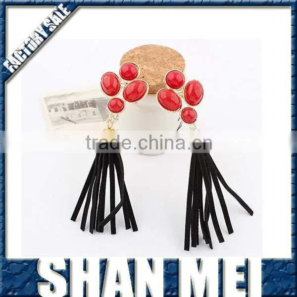 Leather Tassel Earring