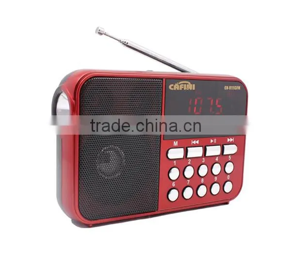 Cafini Digital Led Display FM Radio, Pocket Radio USB TF SD Player photo-3
