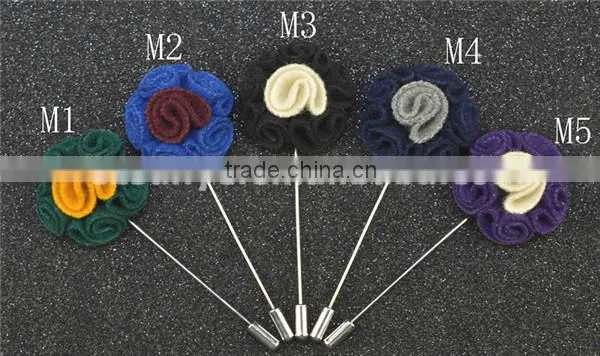 Mens Flower Lapel Pin Crystal Middle Design LAP046 photo-3