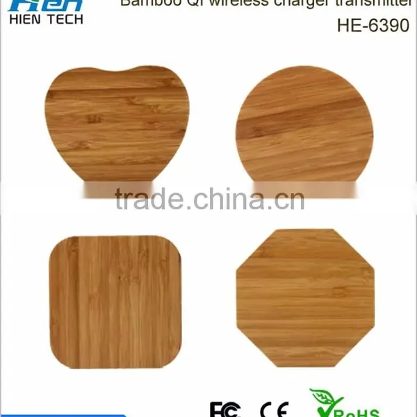 Hot Sell Universal Bamboo Mobile Phone qi Wireless Charger Power for Sony Xperia z C6603 photo-5