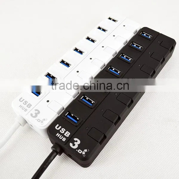 High Capacity Usb Por Hub, 7 Port Usb Hub 3.0 With Individual On/off Switches and LED Lights for Computer Accessories photo-2