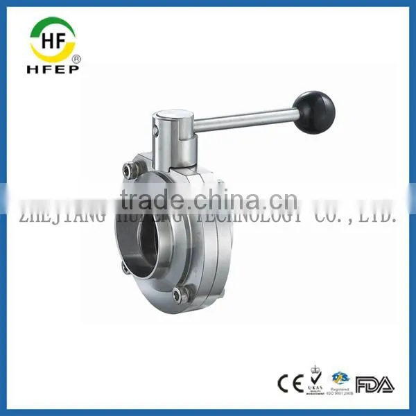 HF1B008 DN100 Weld Stainless Steel 304 Sanitary Low Price Butterfly Valve photo-3