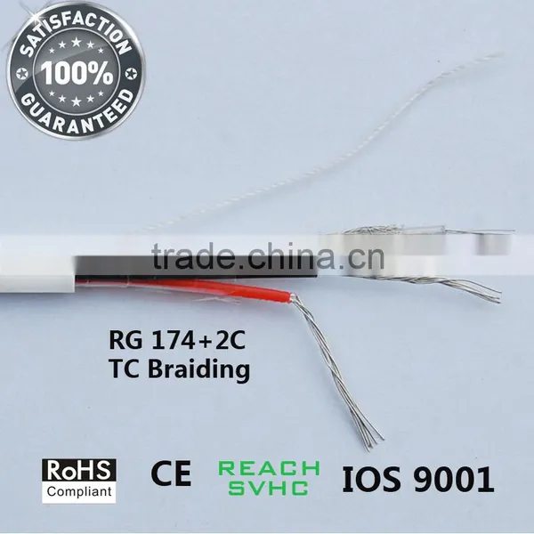 RG174/U Bulk Coaxial Cable - Flexible Small Diameter 50 Ohm RG174 Cable