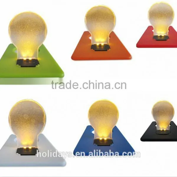 Perfect Promotion Gift Portable Pocket Bulb Shape LED Card Light Lamp photo-2