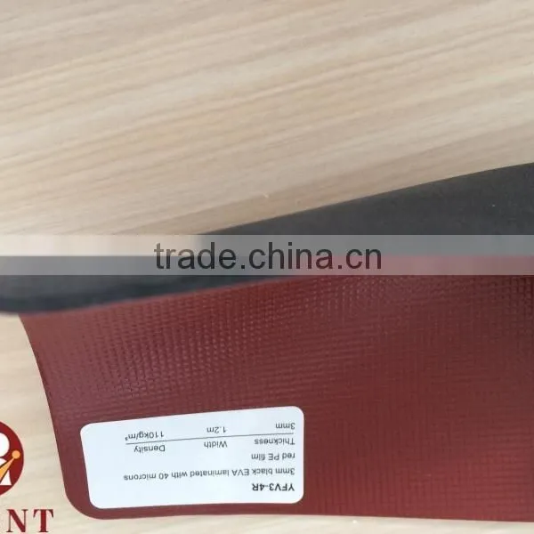 3mm Black EVA Foam Roller With 40 Microns Red PE Film photo-2