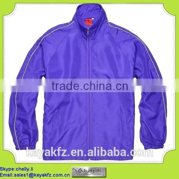 Customized Blue Taslon Men's Windbreaker Jacket