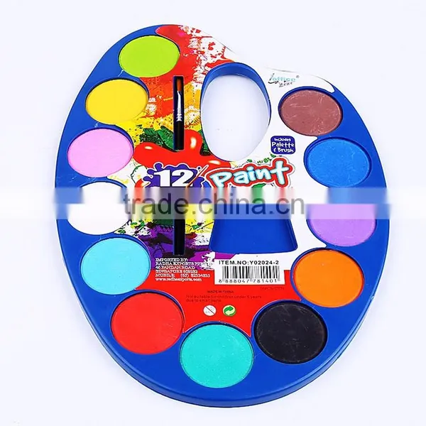 Wholesale 12 Colors Chinese Watercolor Paints Cakes Set for Kids,promotional Powder Paint Watercolor Palette photo-3