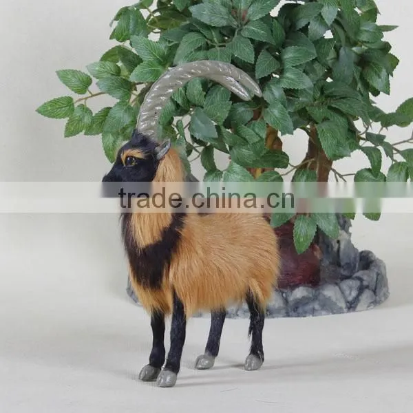 Real Fur Animal Giant Size Handicraft Sheep Plush Wholesale Garden Ornaments photo-2