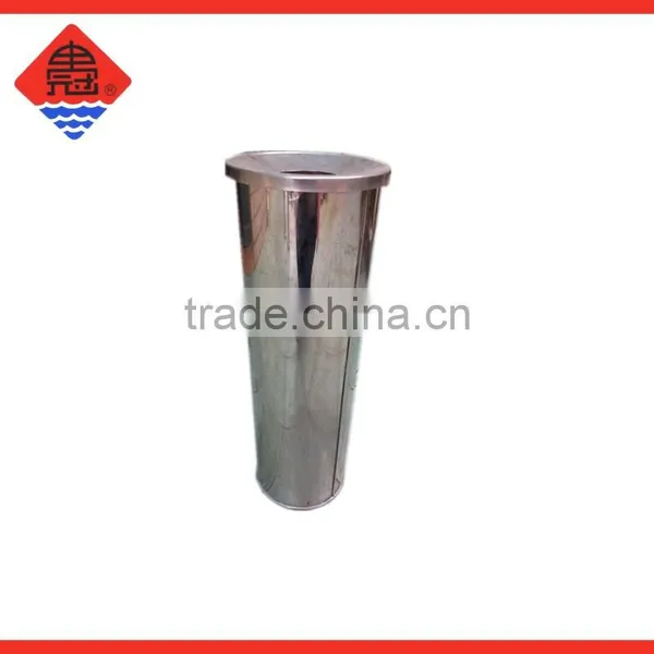 Stainless Steel Hight 60 cm 1.68 Kg Round Dustbin OEM photo-6