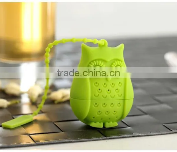 Reuseable Silicone Tea Bags Strawberry Orange Umbrella Owl Tea Bags photo-6