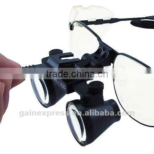2.5x Flip-Up Galilean Style Dental Surgical Medical Binocular Loupes Frame Nickel Alloy 420mm Loupe photo-3