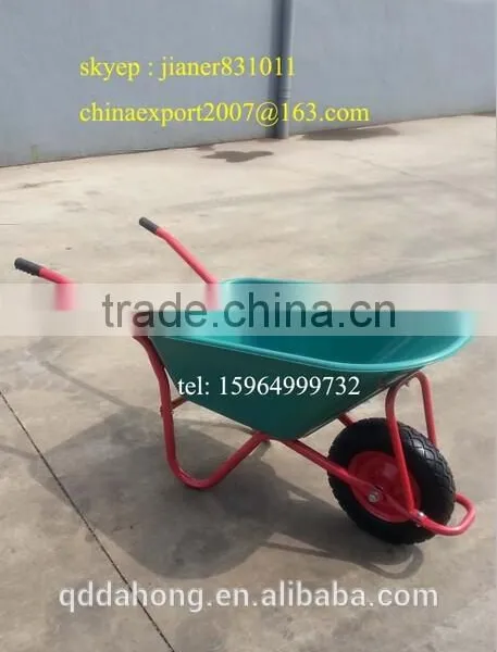 Plastic Garden Wheelbarrow ,Plastic Concrete Wheel Barrow With PU Wheel 4.00-8 photo-2