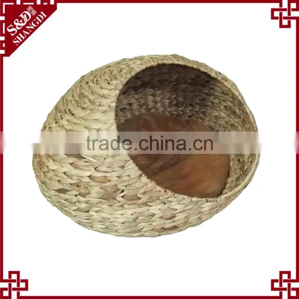 New Egg Shape Natural Water Hyacinth Woven Pet Bed / Pet House photo-2