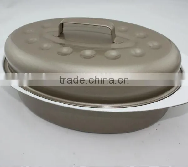 Champagne Color Chicken Roaster Ceramic Coating photo-2