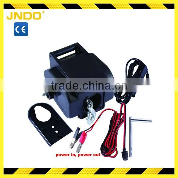 Hauling Pulling Pull Trailer 12V 2000Lbs Electric Recovery Boat Winch photo-3