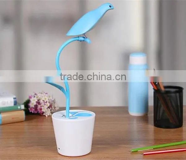 Simple Free Bird Lamp LED Small Table Lamp Bedroom Bedside Foldable USB Rechargeable Lamps photo-2