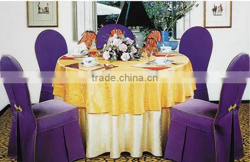Purple Cheap Ruffled Wedding Chair Covers photo-6