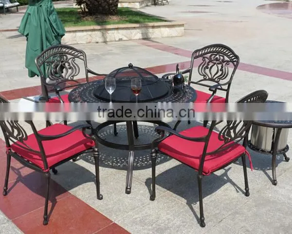 2017 Sigma Cast Aluminum Garden Dining Set Outdoor Table And Chairs photo-2