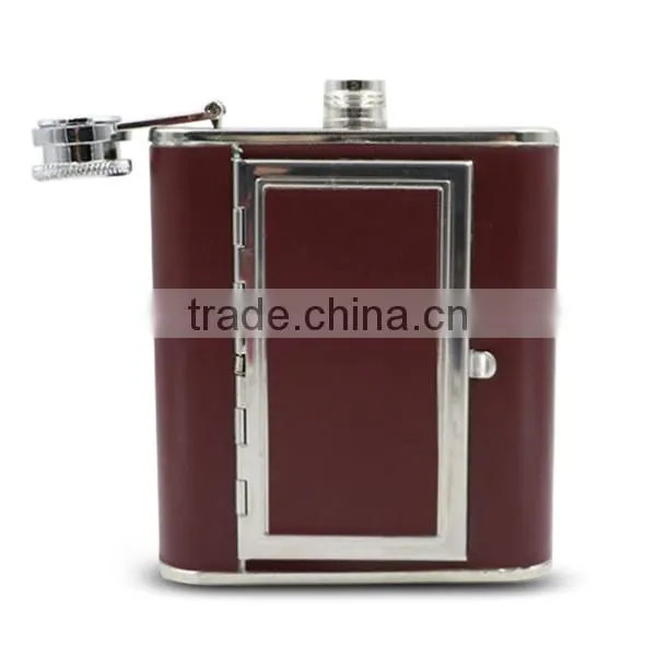Stainless Steel Wine Bottle , Leather Hip Flasks photo-3