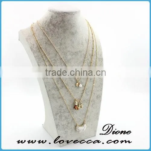 Fashion Design Simple Gold Chain Necklace Gemstone Chain Necklace photo-5