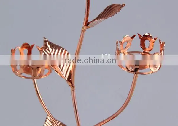 Home Decoration Candlestick/Flower Design Metal Candle Holder photo-2