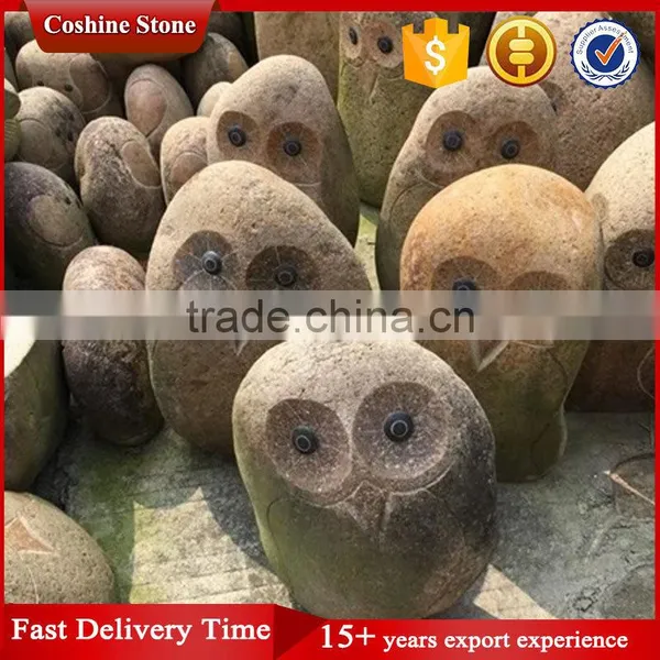 Cute Cartoon Animal Sculpture, Granite Owl Carving photo-4