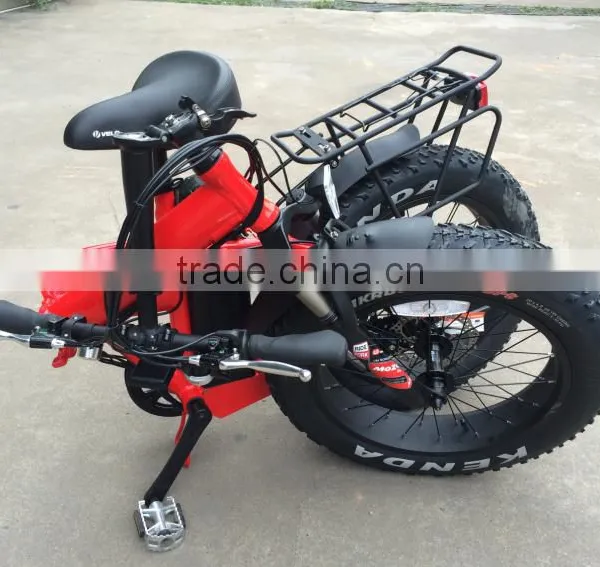 20 Inch OEM Fat Tyre Electric Fold Bike 250w With Suspension Front Fork photo-5