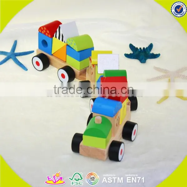 Wholesale Top Sale Multifunction Pulling Train Toy Stylish Wooden Pull Train Toys W05C008 photo-4