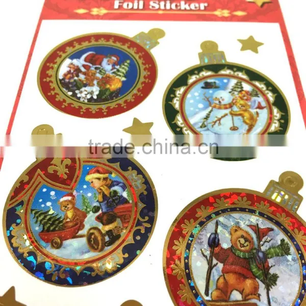 Foil Sticker, Laser Foil Sticker, Christmas Foil Sticker photo-6