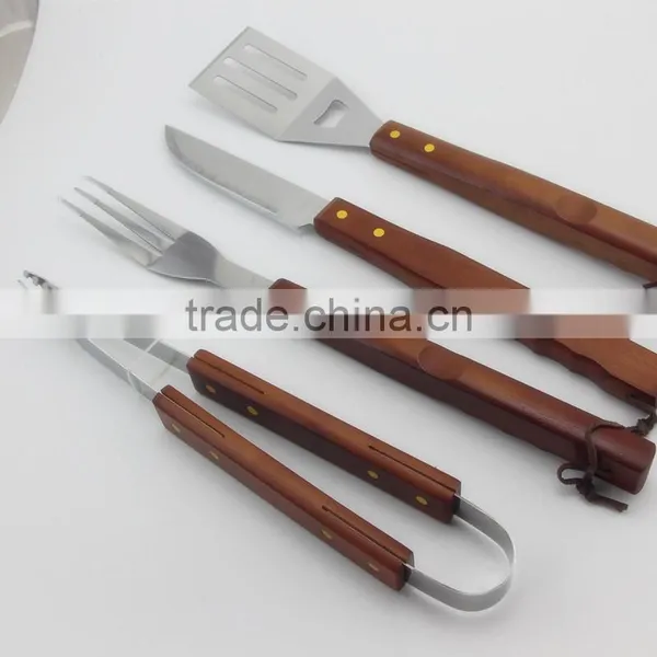 Stainless Steel BBQ Grilling Tool Set 4-Piece With Cutting Board photo-3