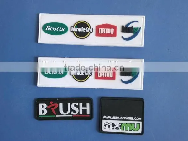 Custom 3d pvc rubber patch for clothing garments