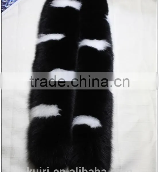 European Big Movie Star Natural Fox Fur Muffler Scarf Multi-color Trendy Amazing Real Fox Fur Scaves Wholesale photo-4