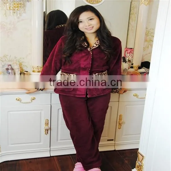 Women's Leopard Collar Plush Pyjama photo-3