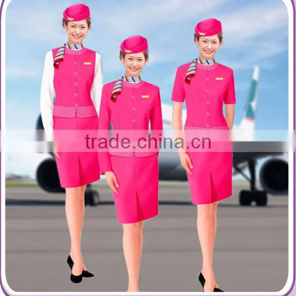 2014 Shoujia Hot Sale Airline Uniform for Stewardess